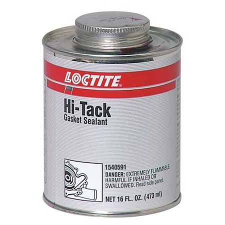 Solvent Based Gasket Sealant, 1 pt, Red, Temp Range -65 to 500 Degrees F