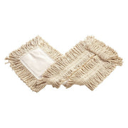 24 in L Dust Mop, Cut-End, White, Cotton