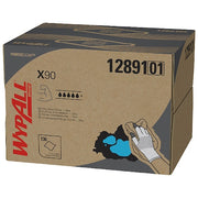 WypAll Power Clean X90 Ultra Duty Cloths (12891), Wipes BRAG BOX, Blue Denim, 1 Box / Case