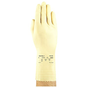 AlphaTec Chemical Resistant Gloves, Natural Rubber Latex, 12 in L, 20 mil, Beige, 7, 1 PR