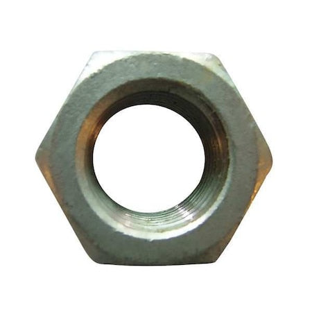 Hex Nut, 1-1/8"-7, Steel, Grade 2, Hot Dipped Galvanized, 31/32 in Ht, 5 PK