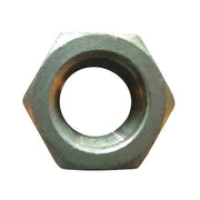 Hex Nut, 7/16"-14, Steel, Grade 2, Hot Dipped Galvanized, 3/8 in Ht, 25 PK