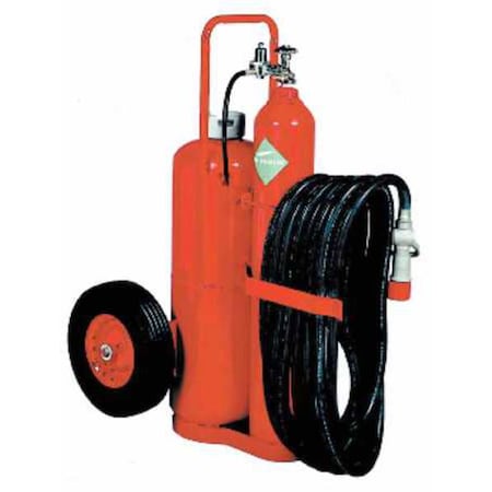 Wheeled Fire Extinguisher, 125 lb Capacity, Class BC ,UL Rating240B:C ,Potassium Bicarbonate
