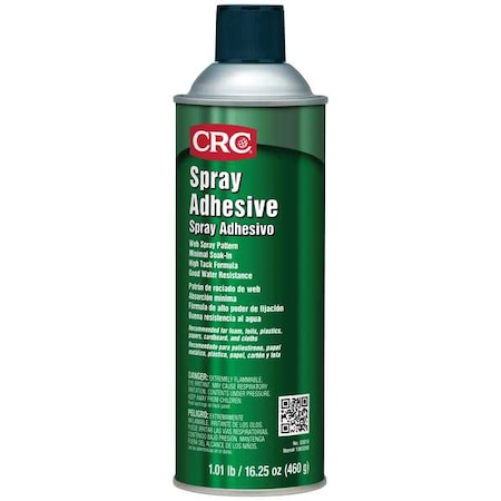 Spray Adhesive, White, 24 oz, Aerosol Can