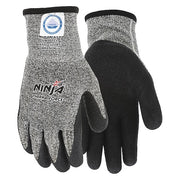Coated Gloves, Bi-Polymer, Dyneema(R), Synthetic Palm, Black/Gray, M ( 8 )