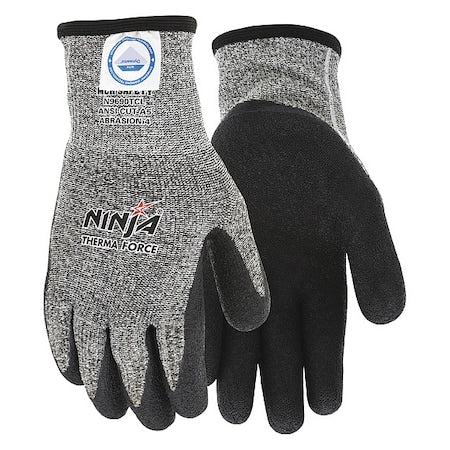 Coated Gloves, Acrylic, Dyneema(R) Palm, HPPE/Synthetic/Fiberglass, Acrylic Terry Lining, XL ( 10 )