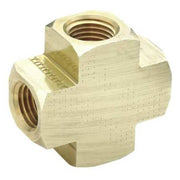 Cross Brass Dryseal Pipe Fitting, 1/4 in Female NPT X 1/4 in Female NPT