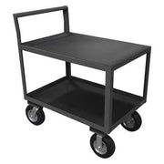 Low-Profile Instrument Cart with Lipped & Flush Metal Shelves, Steel, 1,200 lb Load Capacity