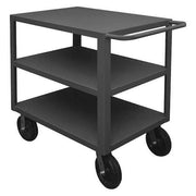 Carts,Service,Heavy Duty,5000 lb., 12 ga. Steel, 5000 lb Load Capacity, 3 Shelves, 54-3/8" L, 24" W
