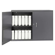 Wall Mount Storage Cabinet, 23-7/8 in H, 33-3/4 in W, Gray