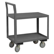 Carts,Low Deck Service Truck,30"x48", 14 ga. Steel, 1200 lb Load Capacity, 2 Shelves, 51" L, 30" W