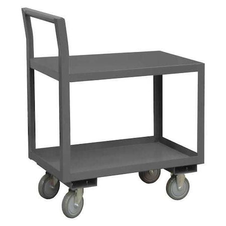 Carts,Low Deck Service Truck,30"x48", 14 ga. Steel, 1200 lb Load Capacity, 2 Shelves, 51" L, 30" W