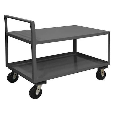 Carts,Low Deck Service Truck,30"x48", 14 ga. Steel, 2000 lb Load Capacity, 2 Shelves, 51" L, 30" W