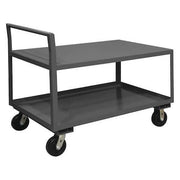 Carts,Low Deck Service Truck,24"x36", 14 ga. Steel, 2000 lb Load Capacity, 2 Shelves, 39" L, 24" W