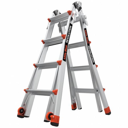 Multipurpose Ladder, Not Available, Aluminum, 300 lb Load Capacity