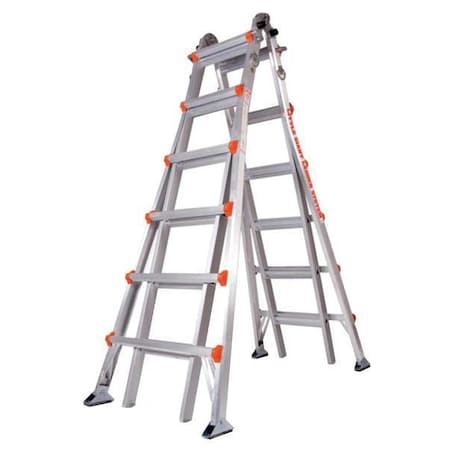 Multipurpose Ladder, 23 ft, Aluminum, 300 lb Load Capacity
