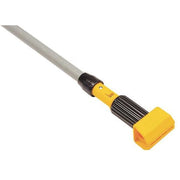 54" Clamp On Wet Mop Handle, Yellow Head, Gray Handle, Fiberglass