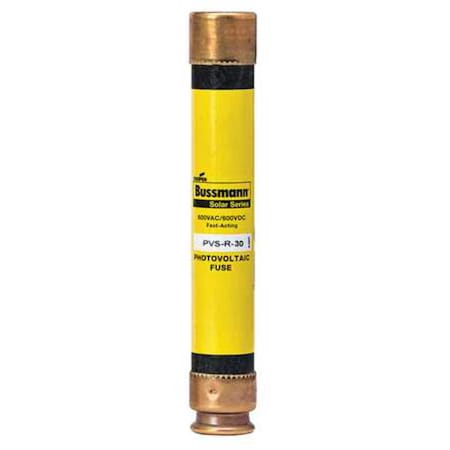 Solar Fuse, 30A, Fast-Acting, 600V AC, Cylindrical