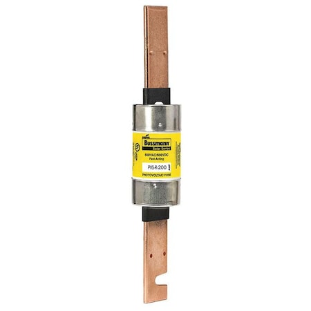 Solar Fuse, 200A, Fast-Acting, 600V AC, Cylindrical