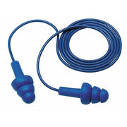 E-A-R UltraFit Reusable Corded Ear Plugs, Flanged Shape, NRR 25 dB, M, Blue, 200 Pairs
