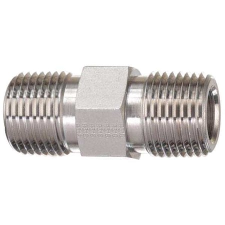 1/2" MNPT 316 SS Hex Nipple