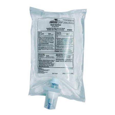 Hand Sanitizer, 1200mL, Cartridge, Foam, PK4