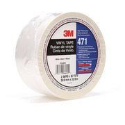 Floor Marking Tape, vinyl, Solid, White, 2 in W., 5.2 mil Thickness