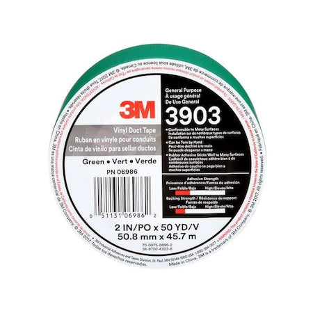 Duct Tape, Green, 50 yd L, 2 in W