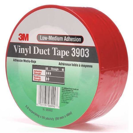 Duct Tape, Red, 50 yd L, 2 in W