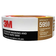 Painter's Tape, 48 mm W x 41 1/10 m L, 12 mil Thick, Red, Rubber Adhesive