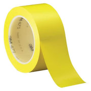 Floor Marking Tape, vinyl, No Legend, Yellow, 2 in W., 5.2 mil Thickness