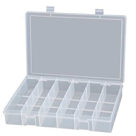 Compartment Box with 6 compartments, Plastic, 2 5/16 in H x 13-1/8 in W