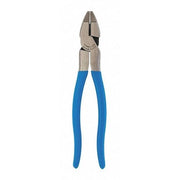 9-1/2 in Linemens Plier Round Nose High Leverage, Steel