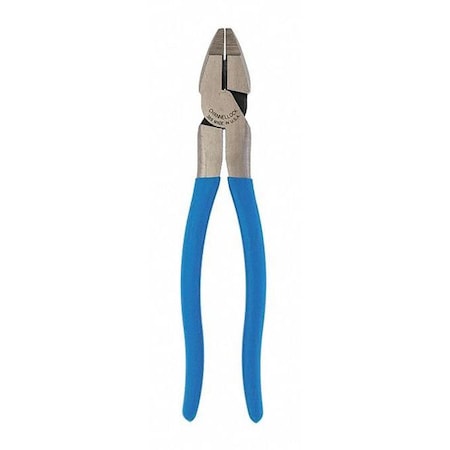 9-1/2 in Linemens Plier Round Nose High Leverage, Steel
