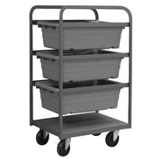 Steel Vertical Rack-Style Tub Cart, 300 lb Load Capacity, 26 in Overall L, 42 in Overall H