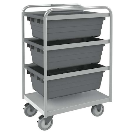 High-Strength Corrosion-Resistant Vertical Rack-Style Tub Cart, 300 lb Load Capacity