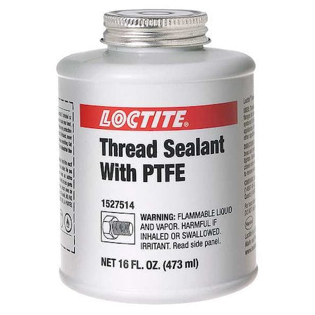 Pipe Thread Sealant, 5113, 16 fl oz, Brush-Top Can, Off-White