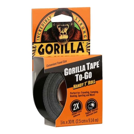 Duct Tape, Black, 10 yd L, 1 in W