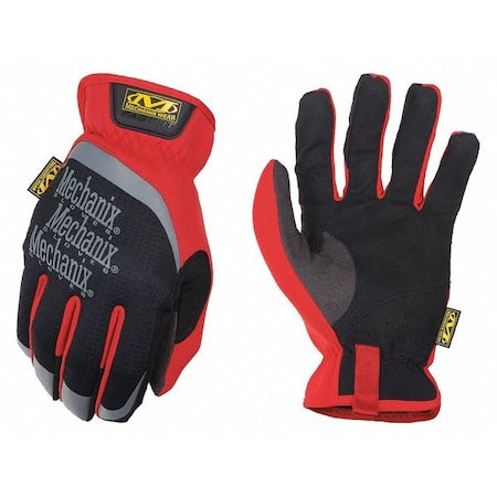 FastFit(R) Mechanics Gloves, Synthetic Leather Palm, TrekDry Back, 12, Red