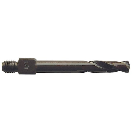 Cobalt Threaded Shank Drill,Long,1/4