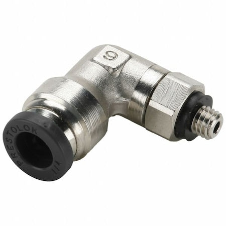 Push-to-Connect Swivel Elbow, Brass, Silver