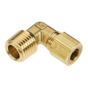 Elbow, Brass, Comp. 1/4 in, MNPT 1/4 in