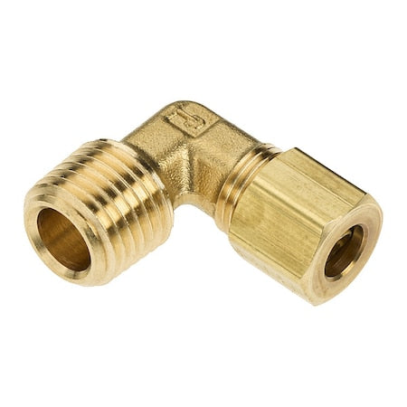 Elbow, Brass, Comp. 1/4 in, MNPT 1/4 in