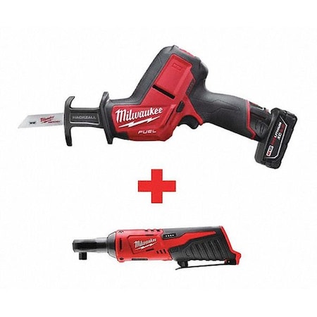 M12 Cordless 3/8" Ratchet + M12 FUEL HACKZALL Recip Saw Kit