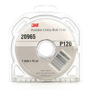 Utility Cloth Roll,1"x50yd, P120 Grit, PK5