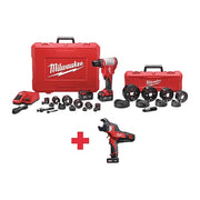M18 FORCE LOGIC 10T Knockout Tool 1/2" - 4" Kit + M12 600 MCM Cable Cutter Kit