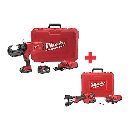 M18 FORCE LOGIC 750 MCM Crimper Kit + M18 FORCE LOGIC CABLE CUTTER KIT