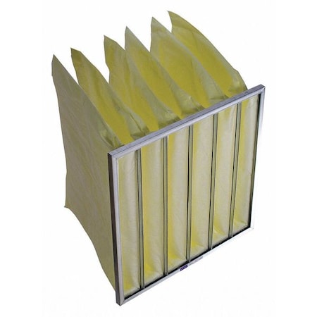 Fbrgls/Pkt Filter, MERV14, 24"x24"x22", 8P