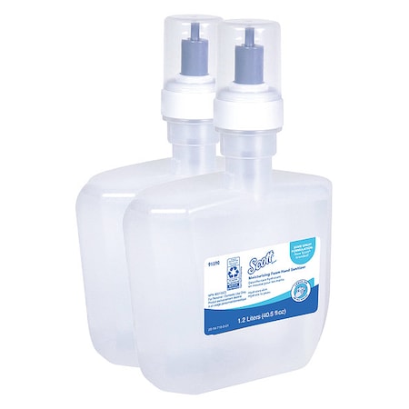 Moisturizing Foam Hand Sanitizer, 1.2 L Refills for KCP ICON & Scott Automatic Dispensers, 2 Bottles