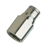 Push-Fit Adapter Fitting, 5/16 in Tube Size, Brass, Silver